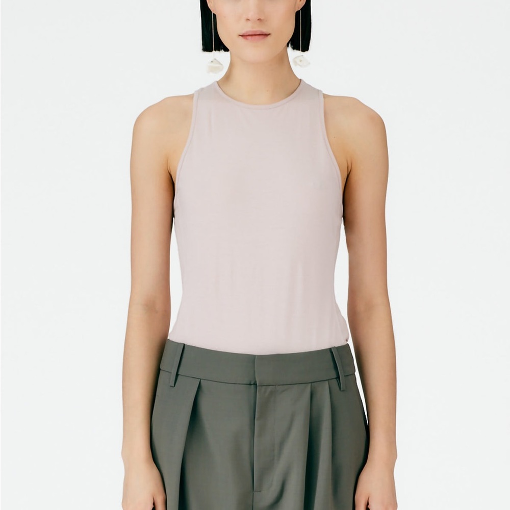 Tibi: T-Shirt Crewneck Racerback Bodysuit
